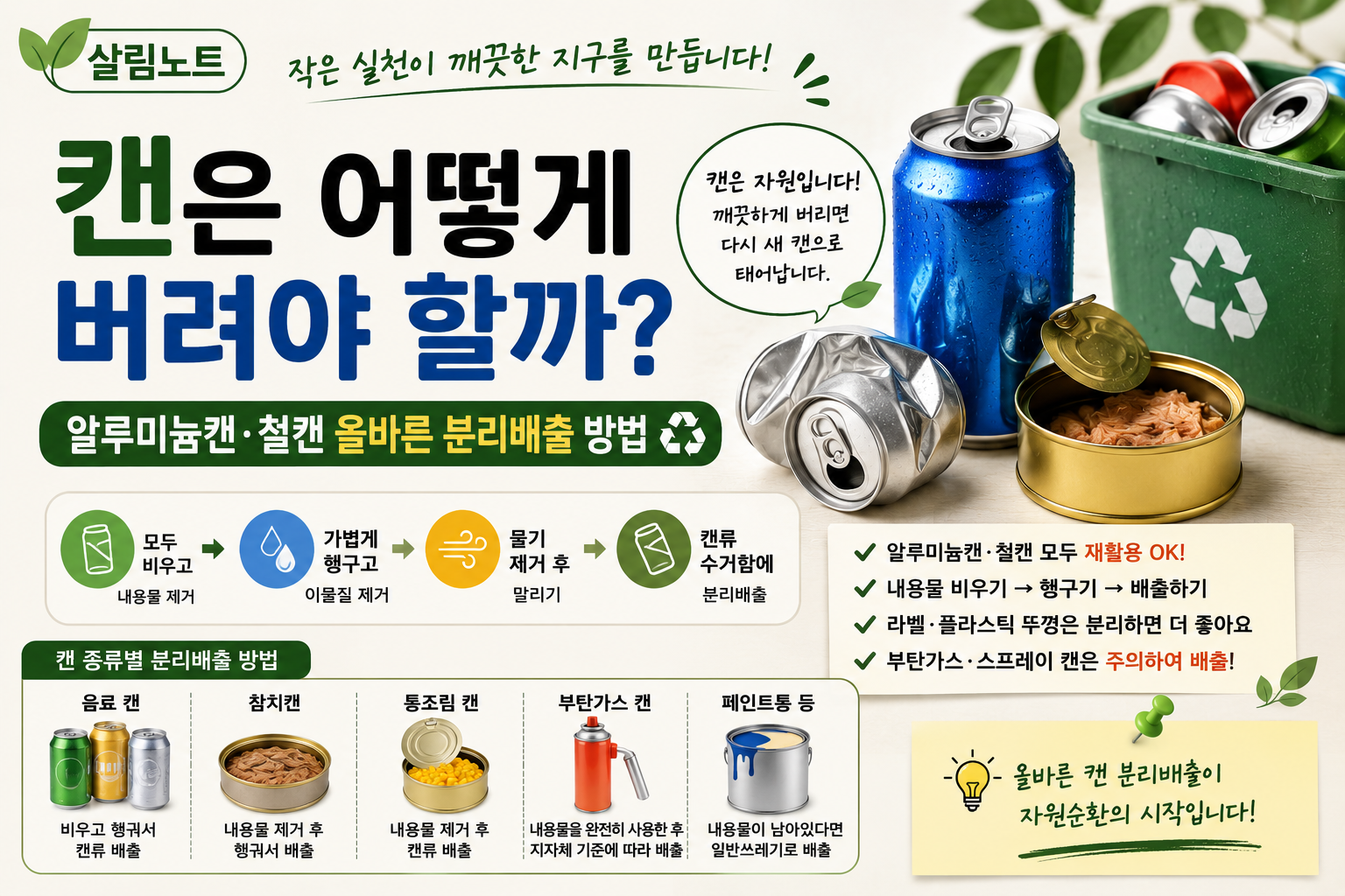 캔 재활용 올바른 방법 안내 썸네일