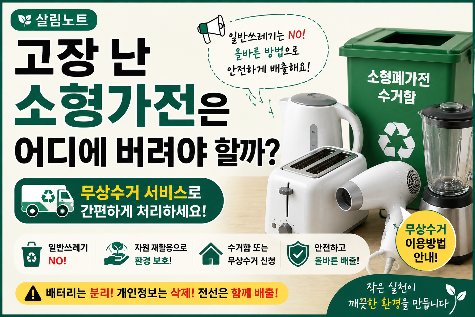 고장 난 가전, 올바르게 배출하기 썸네일