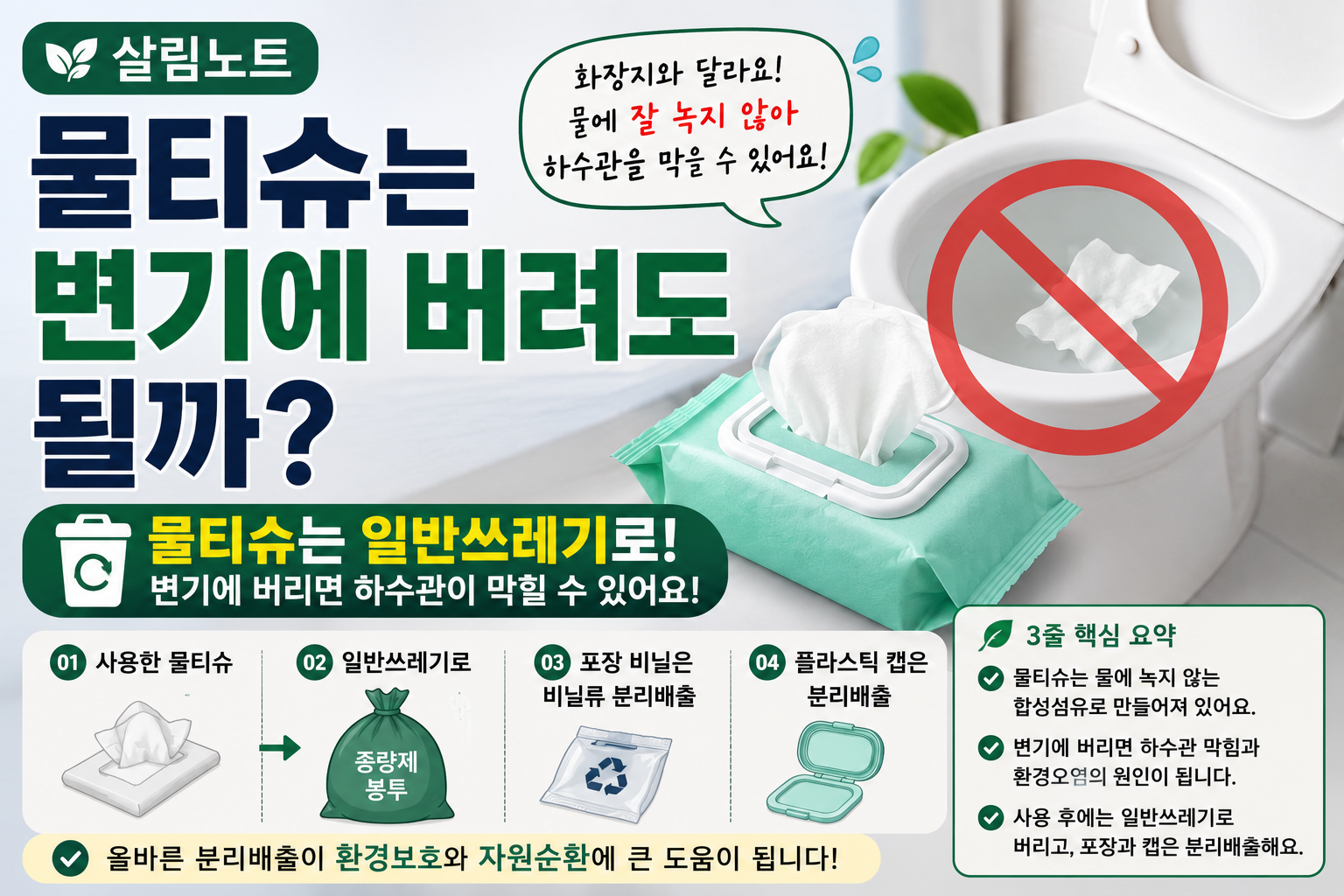 물티슈, 변기에 버리지 마세요 썸네일