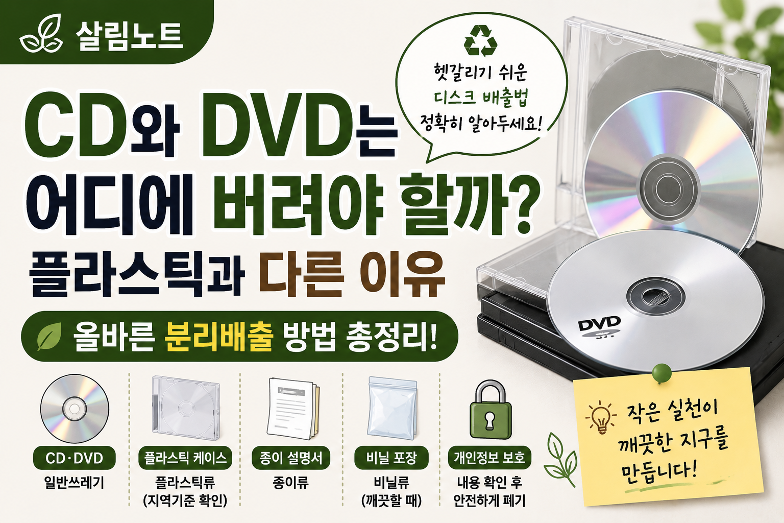 CD DVD 올바른 분리배출 안내 썸네일