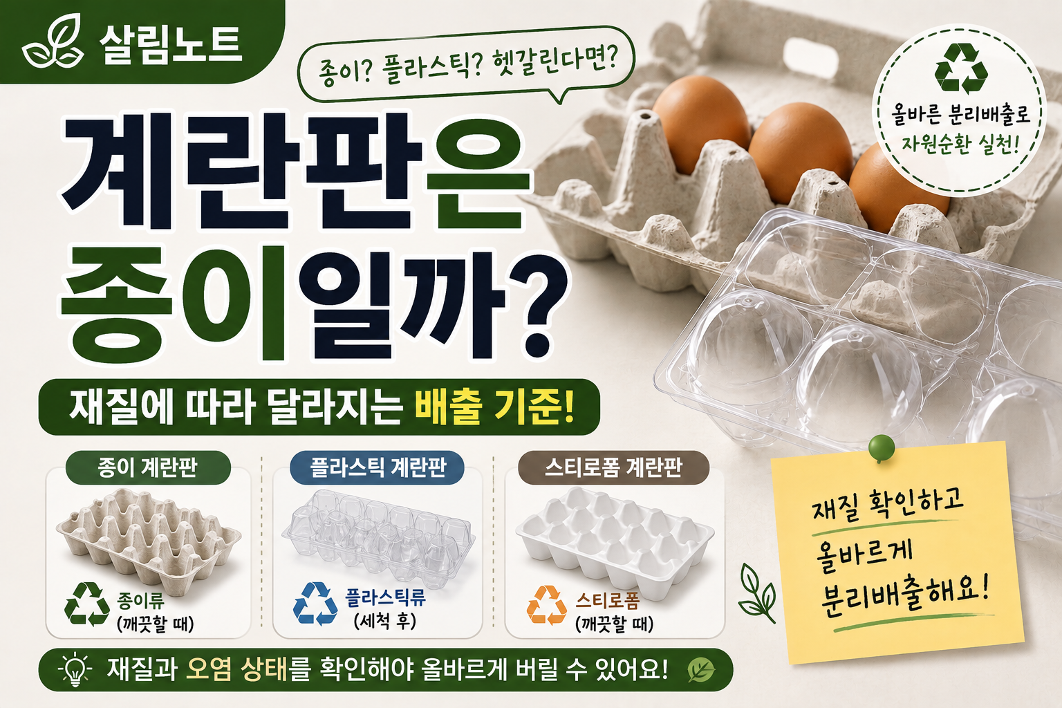 계란판 재질별 분리배출 안내 썸네일